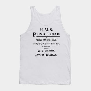 HMS Pinafore 1879 Sheet Music Song Book Cover Tank Top